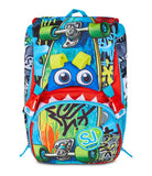 ZAINO ESTENSIBILE BIG - SHARKY SKATE + ASTUCCIO 3 ZIP + DIGITAL WATCH "TINTA UNITA"