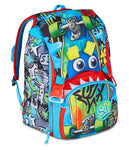 ZAINO ESTENSIBILE BIG - SHARKY SKATE + ASTUCCIO 3 ZIP + DIGITAL WATCH "TINTA UNITA"
