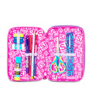 ZAINO ESTENSIBILE BIG - TINYPATCH GIRL + ASTUCCIO 3 ZIP + OMAGGIO DIGITAL WATCH "TINTA UNITA"