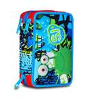 ZAINO ESTENSIBILE BIG - FANTASYS BOY + ASTUCCIO 3 ZIP + OMAGGIO DIGITAL WATCH " TINTA UNITA"