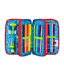 ZAINO ESTENSIBILE BIG - FANTASYS BOY + ASTUCCIO 3 ZIP + OMAGGIO DIGITAL WATCH " TINTA UNITA"