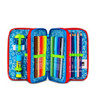 ZAINO ESTENSIBILE BIG - FANTASYS BOY + ASTUCCIO 3 ZIP + OMAGGIO DIGITAL WATCH " TINTA UNITA"