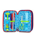ZAINO ESTENSIBILE BIG - FANTASYS BOY + ASTUCCIO 3 ZIP + OMAGGIO DIGITAL WATCH " TINTA UNITA"