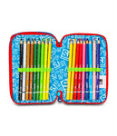 ZAINO ESTENSIBILE BIG - FANTASYS BOY + ASTUCCIO 3 ZIP + OMAGGIO DIGITAL WATCH " TINTA UNITA"