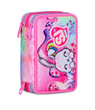 ZAINO ESTENSIBILE BIG - FANTASYS GIRL + ASTUCCIO 3 ZIP + OMAGGIO DIGITAL WATCH "TINTA UNITA"