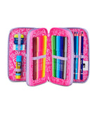 ZAINO ESTENSIBILE BIG - FANTASYS GIRL + ASTUCCIO 3 ZIP + OMAGGIO DIGITAL WATCH "TINTA UNITA"