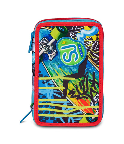 ZAINO ESTENSIBILE BIG - SHARKY SKATE + ASTUCCIO 3 ZIP + DIGITAL WATCH "TINTA UNITA"