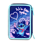 Astuccio 3 zip + Zaino sdobbiabile big LILO & STITCH - CUTE AND FLUFFY "SEVEN" + OMAGGIO DIGITAL WATCH