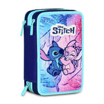 Astuccio 3 zip + Zaino sdobbiabile big LILO & STITCH - CUTE AND FLUFFY "SEVEN" + OMAGGIO DIGITAL WATCH