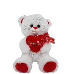 Peluche Orso con cuore e fiocco paillettato